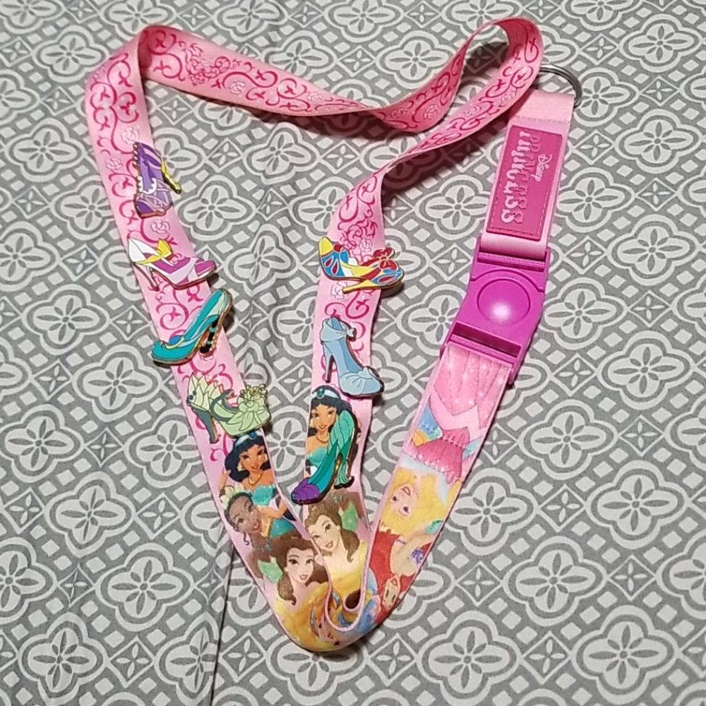 Disney Princess High Heel Shoe Pins & Lanyard